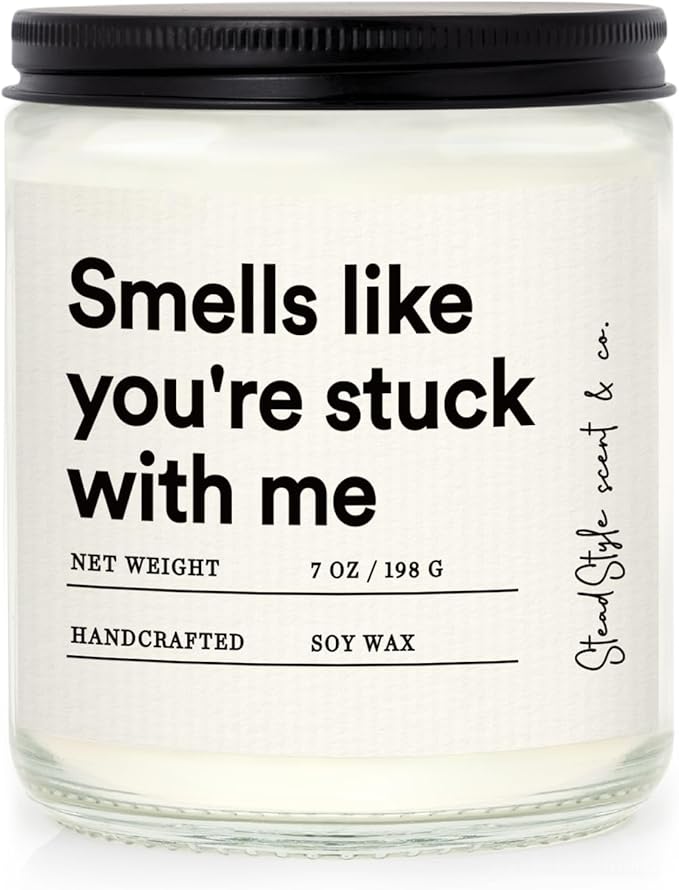 SteadStyle Funny Anniversary Candle Gifts for Boyfriend Girlfriend, Her Him, Best Friend Friendship Birthday for Women, Bestie, Christmas, Valentines Day Present Lavender Scented 7 Oz
