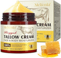 Beef Tallow Skin Care, Honey Beef Tallow Moisturiser Cream, Tallow And Honey Balm, Beef Tallow Cream for Face & Body, Whipped Beef Tallow for Dry Skin Moisturizer,Nourish Skin,Lasting Moisturizing