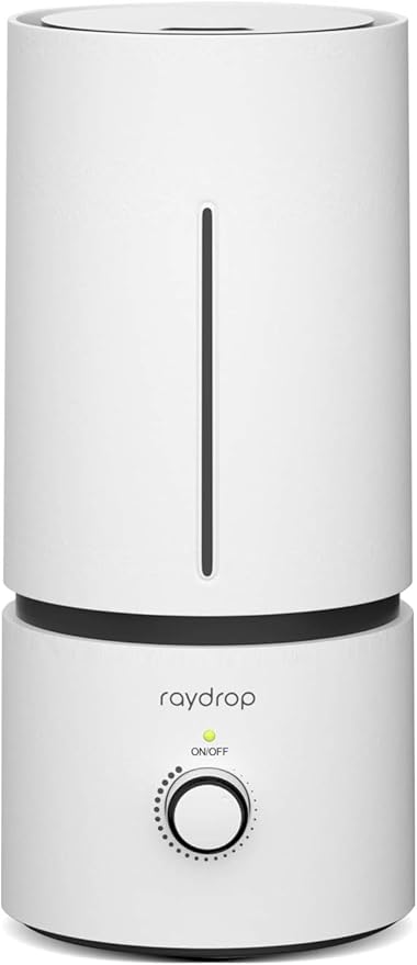 raydrop Humidifiers for Bedroom, Cool Mist Humidifiers for Babies, 1.70L Quiet Ultrasonic Humidifier, Space-Saving, Filterless, Auto Shut Off - (White, UK 220V)
