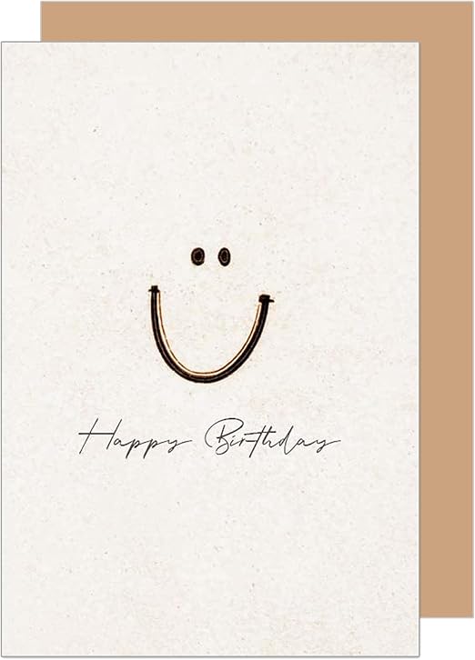 Edition Seidel Premium Birthday Card with Envelope. Greeting Card Birthday Happy Birthday Man Woman Child Smiley (G3645 SW024)