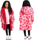 OHS Kids Drying Robe, Outdoor Changing Privacy Robe for Girls Boys Swimming Surfing Towel - Gaming Print, Leopard Print
