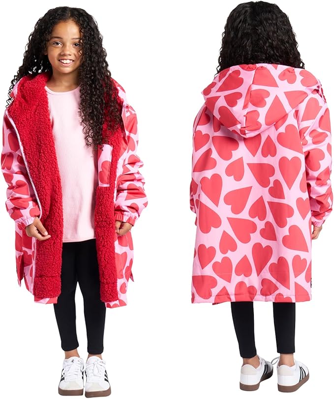 OHS Kids Drying Robe, Outdoor Changing Privacy Robe for Girls Boys Swimming Surfing Towel - Gaming Print, Leopard Print