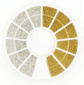Nail Art Caviar, Gold Silver Beads Pearls 3D DIY Punk Rivet Gems Manicure Beads Jewels Decoration for Women Manicure