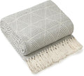 Emma Barclay Throw Blanket For Sofas Bed Extra Large Recycled Cotton Throws For Settees In Grey Throw Scandi Woven Blankets - Zahra Collection 50" x 60" (127cm x 152cm) Grey