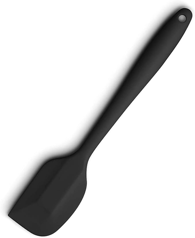 Silicone Spatula, 27cm Spatula for Cooking, Heat Resistant Seamless Scraper, Non-Stick Baking Tools Kitchen Utensils, for Cooking, Baking and Mixing(Black)