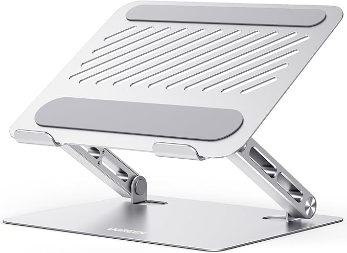 UGREEN Laptop Stand, Adjustable Laptop Riser with Heat-Vent, Ergonomic Foldable Laptop Stand Compatible with MacBook Pro/Air, Surface Laptop, HP Notebook (10-17 inches)