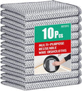 10 Pcs Multipurpose Non Scratch Wire Dishcloth, Reusable Wire Dishwashing Rag, Wet and Dry Metal Dishcloths for Kitchen Cleaning, Sinks, Dishes, Stoves (20 x 20 cm)
