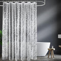 Shower Curtain for Bathroom Anti Mould and Mildew Resistant,100% PEVA Waterproof 180 x 180 cm (71 x 71 Inch),Includes 12 Pcs Curtain Hooks,Cobblestone