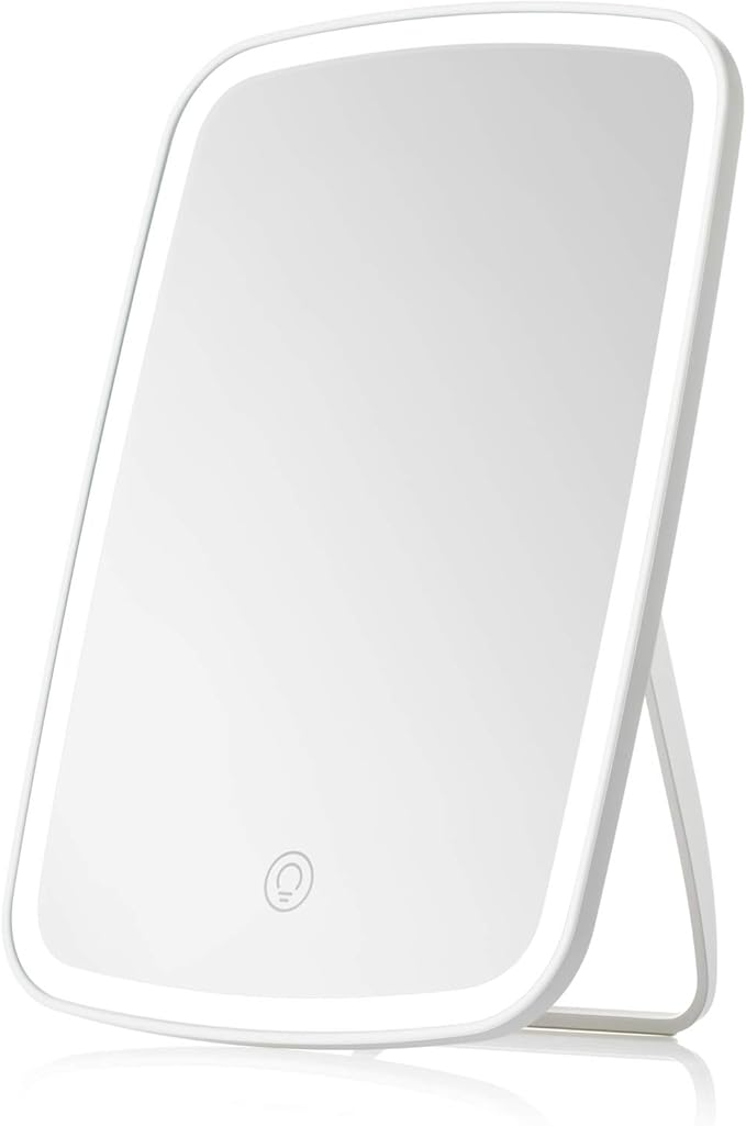 Rechargeable LED Makeup Mirror for Dressing Table, Portable Travel Light up Mirror, Dimmable Touch Screen