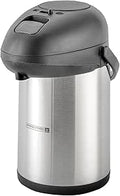 Royalford 5L Stainless Steel Airpot Insulated Vacuum Thermal Flask Jug | Pump Action Airpot Thermal Coffee Flask | Ideal for Hot & Cold Drinks Soup | Extra Strong for Catering Travel Commercial