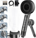 Filtered Shower Head with Handheld, High Pressure 5 Spray Mode Showerhead with Filters,Showerhead with ON/Off Switch and Shower Bracket for Hard Water
