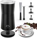 Milk Frother, Morpilot 4 in 1 Electric Milk Frothers|Hot & Cold Milk Foamer| Automatic Milk Steamer, 240ml, 400w, Smart Temperature Controls, Silent Operation, for Coffee, Cappuccino, Black