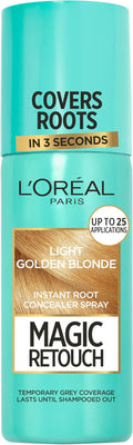 L'Oréal Paris Magic Retouch Instant Root Spray, Hair Colour, Flawless Coverage, Shade Blends Seamlessly For Quick, Easy Application, Shade: Light Golden Blonde
