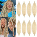 Xtrend 8 Packs Pre-Separated Blonde Soft Springy Afro Twist Hair for Faux Locs Natural Marley Crochet Braiding Synthetic Extensions - 12 Inch, 8 Strands/Pack (613#)
