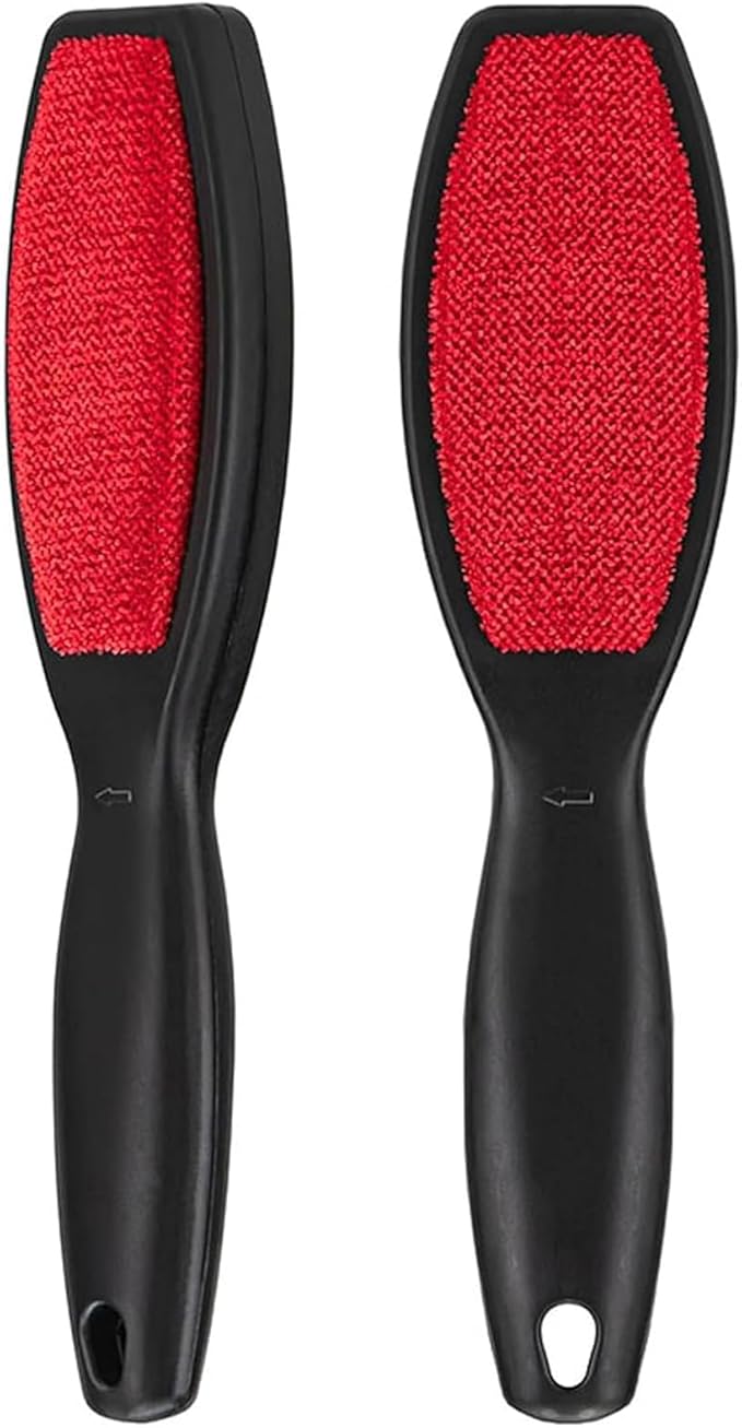2 Pcs Black Lint Brush for Clothes, Pet Hair Remover Brush for Clothes, Clothes Brush for Pet Hair, Fluff Remover Reusable Pet Hair Remover for Fabric Carpet And Clothing