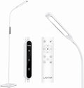Lastar LED Floor Lamp, Reading Standing Lamps with Remote and Touch Control for Living Room, Bedroom, Office with 4 Color Temperature & 4 Brightness Levels, 60 min Timer & Memory Function (White)[Energy Class F]