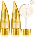 2PCS Turmeric Lip Plumping Lip Gloss Clear, Plumping Lip Oil, Hydrate & Volumize Lip Plumper Extreme, Visibly Smooth Lip Wrinkles, Moisturizing Repair, High Shine Finish