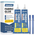 100ml Fabric Glue, Extra Strong Permanent Fabric Adhesive for Clothes Repairs, Leather, Crafts, Upholstery, Material, Textile, Felt and Badges - Clear - 2 Pack
