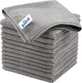MR.SIGA Microfiber Cleaning Cloth, All-Purpose Microfiber Towels, Streak Free Cleaning Rags, Pack of 12, Grey, Size 32 x 32 cm(12.6 x 12.6 inch)