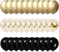 60Pcs 12 Inch Gold & Black Balloon Set - Metallic Golden & Black Balloon Arch Kit Latex Helium Balloons for Wedding Anniversary Engagement Baby Shower Birthday Party Eid Mubarak Graduation Decorations