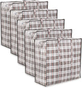Zuvo Large Laundry Bags with Zip (5-Pack) - Waterproof, Durable, Reusable Storage Solution for Packing, Better than Moving Boxes, 60x50x25 cm