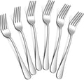 Dinner Forks Set,8 Inches Set of 6 Food Grade Stainless Steel Silverware Table Flatware Forks,Mirror Finish Dishwasher Safe,Use for Home,Kitchen or Restaurant