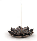 Lotus Incense Holder Brass Stick Holder Cone Coil Burner with Detachable Ash Catcher for Home Office Yoga Meditation