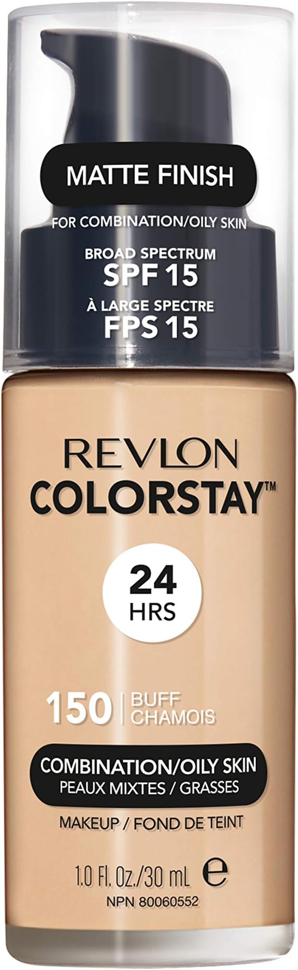 Revlon Colorstay Liquid Foundation Makeup for Combination/Oily Skin SPF15 Medium to Full Coverage (30ml) Matte Finish, Buff (150) Unisex