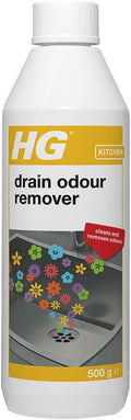 HG Drain Odour Remover - Cleans & De-Odourises Kitchen & Bathroom Sinks, Drains, Toilets & Shower Trays - 0.5kg