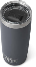 YETI Rambler 10 oz (295 ml) Tumbler with Removable Magslider Lid, Stainless Steel Vacuum Insulated Coffee Cup, Charcoal