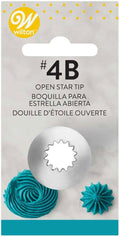 Wilton W418-4400 Open Star Tip, 4B Carded, Steel, ZJ3670, Silver