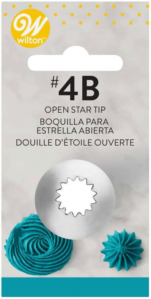 Wilton W418-4400 Open Star Tip, 4B Carded, Steel, ZJ3670, Silver