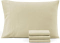 Casa Platino 4 Pack Pre-Washed Pillow Cases - Standard 50x75 cm - Soft Brushed Microfiber with Envelope Closure - Wrinkle Resistant and Durable - Sepia Rose - Linen