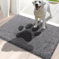 Dirt Trapper Door Mat Indoor 50 x 80 cm, Non-Slip Washable Rug, Low-Profile Inside Doormats for Entryway, Super Absorbent Dog Mats for Muddy Paws, Grey