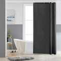 Furlinic Shower Curtain Dark Grey Anti Mould Resistant Waterproof Bathroom Curtains Washable Polyester Fabric 90x180cm with Weight Tape for Bath Wet Room 35x72 Inch.