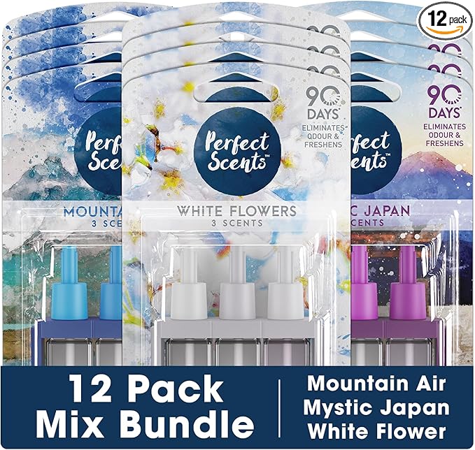 Perfect Scents 12 x 3 Scents Refill Air Freshener - Compatible with 3volution