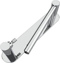 Toilet Roll Holder Self Adhesive, Double Post Pivoting Stick On Toilet Paper Holder, Chrome Stainless Steel No Drilling Paper Holder for Bathroom