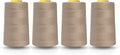 Realm Overlocking Sewing Machine Polyester Thread x Four 5000 Yards Cones White Black Natural Navy Red Grey (Beige)