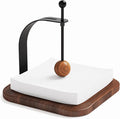 Walnut Napkin Holder for Table Wood Square Napkin Dispenser with Metal Cocktail Napkin Holder, Suitable for Kitchen, Restaurant, Bar, Office, Parties, Home Décor