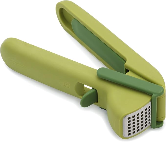 Joseph Joseph CleanForce Garlic Press Ginger Crusher Mincer with powerful, Easy Squeeze and Clean, 16, Green