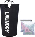 Laundry Bags Set: 2 Zip Mesh Wash Bags & 1 Large Collapsible Basket. Reusable for machine washing clothes, socks, underwear, bras. Ideal for laundry room, bathroom, bedroom, dorm.