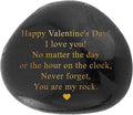 Happy Valentines Day Gift - Black Polished You are My Rock Engraved Pebble - Decorative Stones - Emotional Valentines Gifts for Him, Valentines Gifts for Her - Gifts for Couples