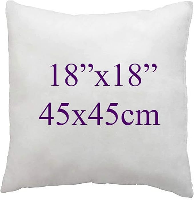 Hotel Quality Hollow Fibre Cushion Pads 18x18/45x45cm, Inners, Inserts, Scatters, Soft & Plump 18x18 cushion insert-Bounce Back Square Cushion Pads- Standard Stuffer