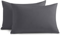 Yorkshire Bedding Pillow Cases 2 Pack - Brushed Microfiber Housewife Pillowcase Hypoallergenic Pillow Cover Standard Size with Envelope Closure (Charcoal, 50 x 75 cm)