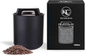KC Kitchen & Co. Airtight Coffee Canister for 250 g Coffee Beans - Stainless Steel Storage Jar with Vacuum Lid & Aroma Seal - Storage Jar for Coffee, Tea, Sugar, Cereal - Matte Black (1000 ml)