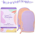 Exfoliating Glove | Eco PLASTIC FREE Body Scrub Mitt | Dead Skin Exfoliator | Tan Remover | Shower Body Exfoliator Mitts | Targets Keratosis Pilaris Ingrown Hair | Kessa Gloves | 2Pcs