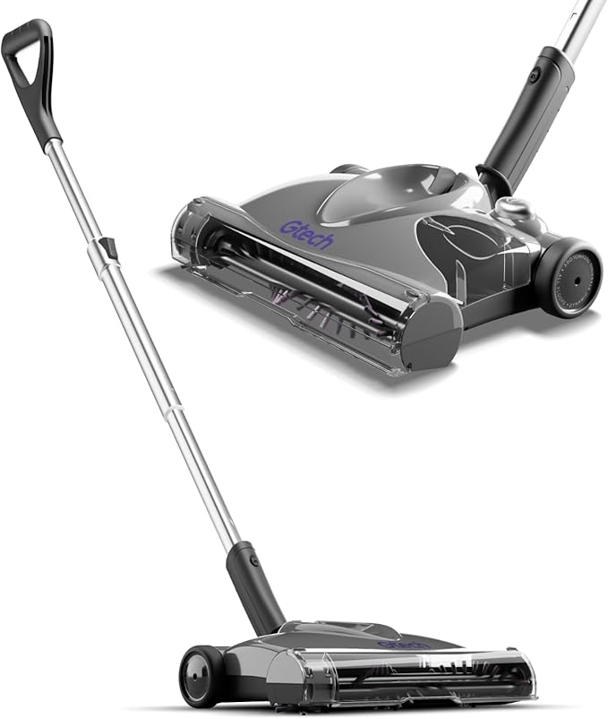 Gtech SW02 Cordless Lithium Carpet and Hardwood Floor Sweeper - Cordless Adjustable Vacuum - Up to 60 Minutes of Runtime - Rechargeable 7.2v Li-ion Battery - Lightweight (3.5 lbs.)