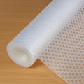 Hersvin Kitchen Drawer Liners 44.5cmx500cm Cupboard Liners, Cabinet Shelf Mats Non Slip Non-Adhesive Oil-Proof Waterproof EVA Plastic Protector Fridge Shelves Lining (Clear Crossed Stripe)