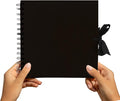 Styloo Small Scrapbook - DIY Scrapbooking Instax Mini Photo Album with 50 Black Papers - Perfect Photo Book for Wedding, Anniversary, Birthday, Travel, Friends, Baby and Gift (Small, Black)