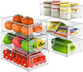 Fridge Storage Organiser- 6 Pack (3 Sizes) Fridge Organisers Stackable, Fridge Organisers for Pantry, Freezer, Cabinet, Drawer